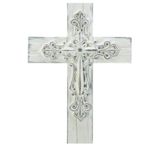 Other - Ornate Whitewashed Cross
